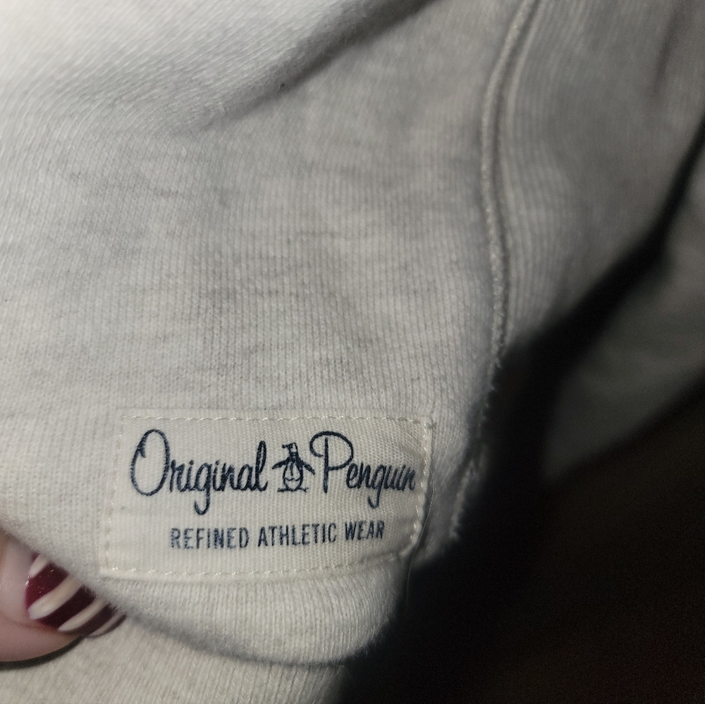 Mens Sz M Original Penguin Beige Athletic Sweatshirt - Picture 6 of 9